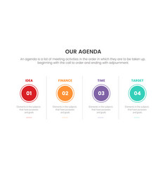 Agenda Infographic Concept For Slide Presentation