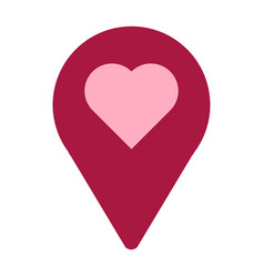 Date Place Gps Pin Decorated Heart Icon