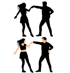 Guy And Girl Dancing Silhouette