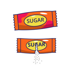 Sugar Sachet On Isolated Background