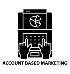 Account Based Marketing Icon Black Sign