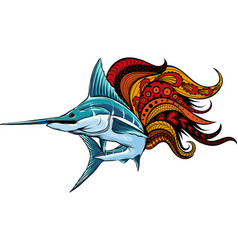 Colored Atlantic Swordfish Marlin