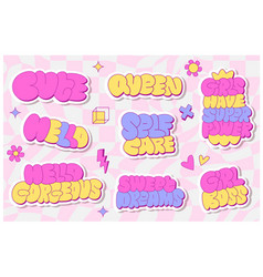 Girly Quote Stickers In 90s And 00s Style