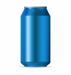 Realistic black aluminum can Royalty Free Vector Image