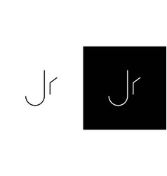 Simple And Modern Letter Jr Initials Logo Design