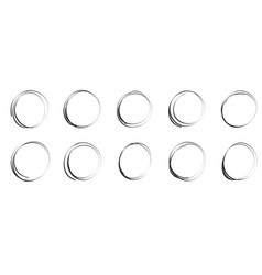 Set Of Hand Drawn Circles Sketch Frame Felt-tip