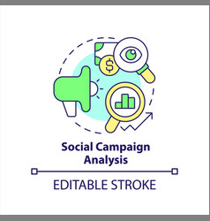 Social Campaign Analysis Concept Icon