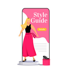 Style Guide Cartoon Smartphone App Screen