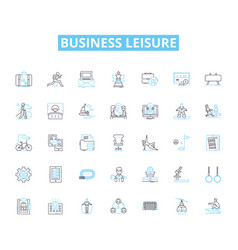 Business Leisure Linear Icons Set Nerking