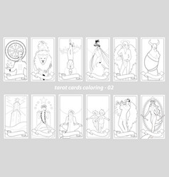 Coloring Book Pages Major Arcana Tarot Cards