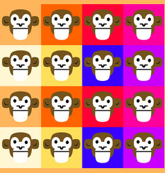 Monkey Cartoon Character Pattern