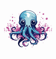 Cartoon Octopus On White Background