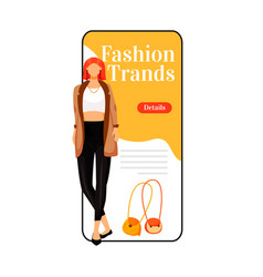 Fashion Trends Cartoon Smartphone App Screen