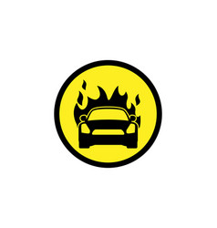 Fire Car Sign Symbol