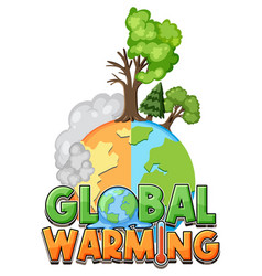 Global Warming Text Banner Design