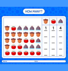 How Many Counting Game With Christmas Icon