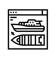 Ship Design Concept Marine Line Icon