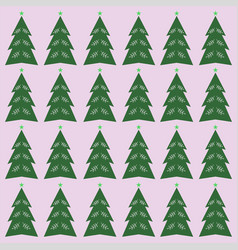 Traditional Ornamental Christmas Trees Pattern