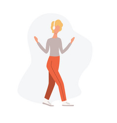 Dancing Woman Listening Music With Headphones