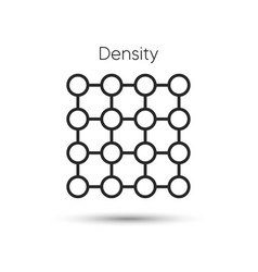 Density Line Icon Gas Particles Grid Sign High