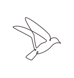 Lines Art Pigeon Fly Icon Logo