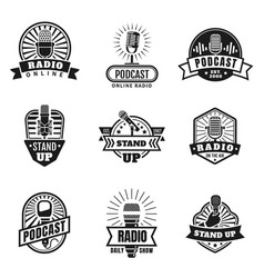 Radio Emblems Podcast Broadcast And Studio Badges