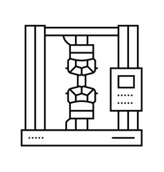 Tensile Testing Materials Engineering Line Icon