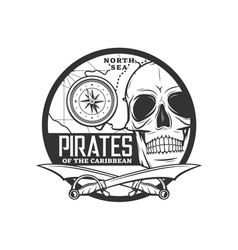 Caribbean Pirates Corsairs Retro Icon