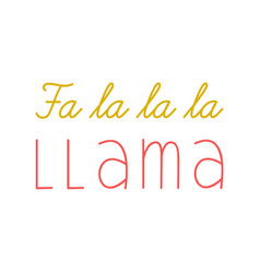 Fa La La La Llama Writing