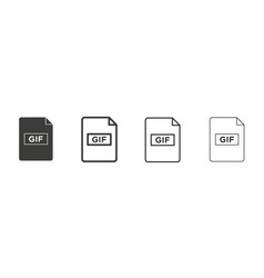 Gif Icon Set Animated Format Symbol