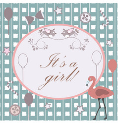 Its Girl Announcement Congratulations Greeting