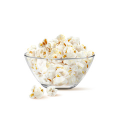 Popcorn Flakes In Glass Bowl Transparent Cup