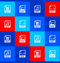 Set Wav File Document Tiff And Xml Icon