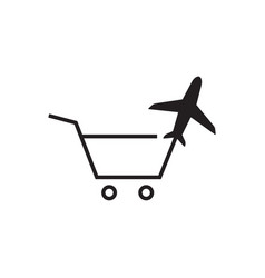 Airplane Trolley Icon Logo