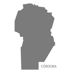 Cordoba Argentina Map Grey