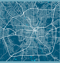 Map San Antonio Street Art Poster