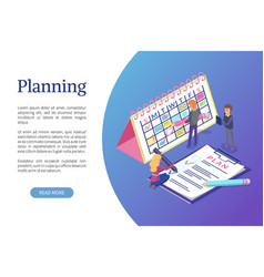 Schedule planning people creating of timetable Vector Image