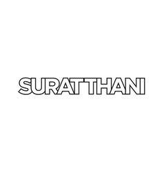 Surat Thani In The Thailand Emblem Design