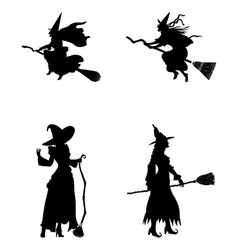 Halloween Witch Character Silhouette