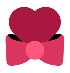 Heart Decorated Satin Elegant Bow Icon