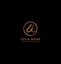 L K Lk Initial Letter Handwritten Signature Logo