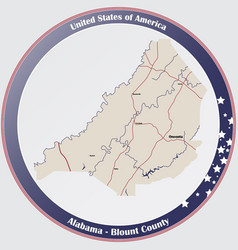 Map Blount County In Alabama