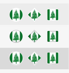 Norfolk Island Flag Icons Set Flag Of