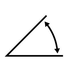 Angle Icon Math Angle 45 Symbol Design