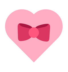 Heart Decorated Fabric Elegant Bow Icon