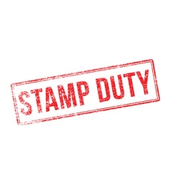 Stamp Duty Red Rubber On White