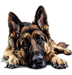 German Shepherd Alsatian Adorable Art