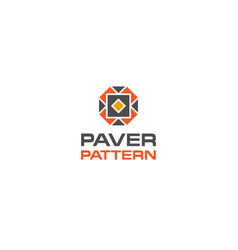 Minimalist Flat Design Paver Pattern Logo Design