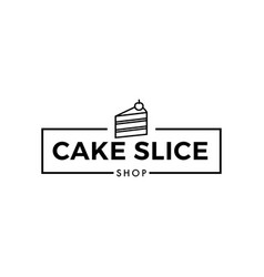 Simple Cake Slice Shop Business Logo Design