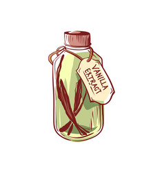 Vanilla Extract Oil Bottle Isolated Icon